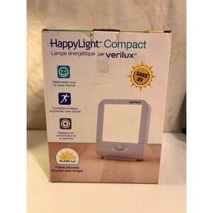 Verilux HappyLight Compact Energy Lamp 10000 Lux UV-Free Light Therapy White NEW